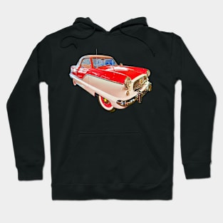 Nash Metropolitan in shiny red - classic vintage car photo Hoodie